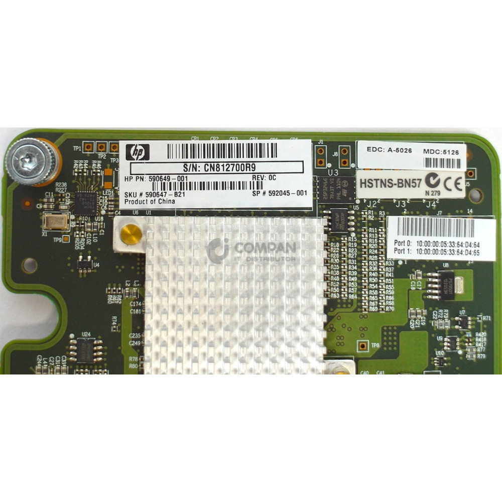 592045-001 HP BLC BROCADE 804 8GB FC HBA OPT MEZZANINE CARD